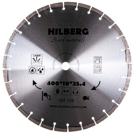 Диск алмазный по бетону Hilberg Hard Materials 400x25.4мм (HM109) — Фото 1