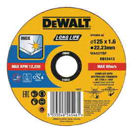 Круг отрезной по металлу DeWalt DT43906 125х22.2х1.6мм