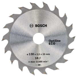 Диск пильный по дереву Bosch Optiline ECO 130х20/16мм 18T (781) — Фото 1
