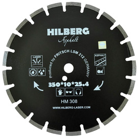 Диск алмазный по асфальту Hilberg Hard Materials 350x25.4мм (HM308) — Фото 1