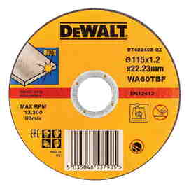 Круг отрезной по металлу DeWalt INDUSTRIAL DT42240Z 115х22.2х1.2мм
