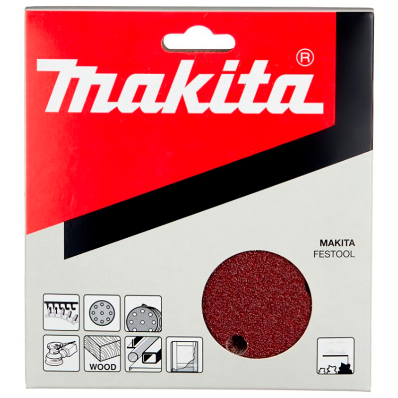 Шлифлист Makita 8 отверстий 150мм P180 10шт (P-31974) — Фото 2